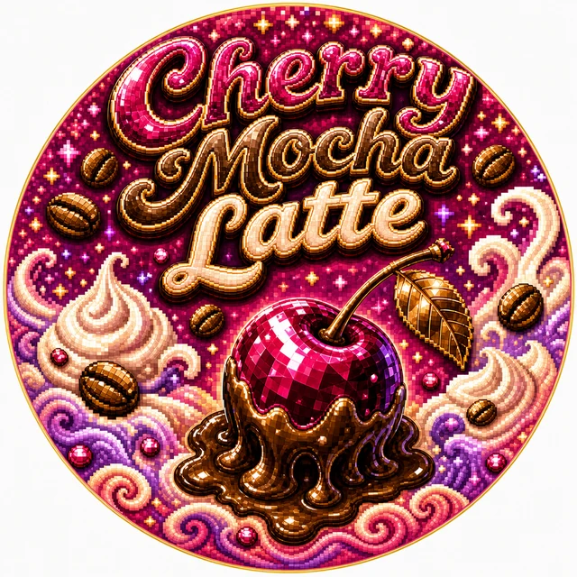 Cherry Mocha Latte lid