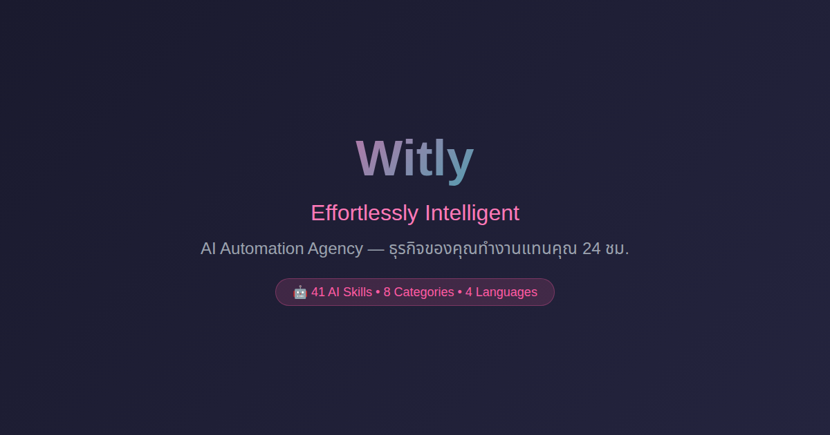 Witly Witly - Effortlessly Intelligent | AI Automation Agency
